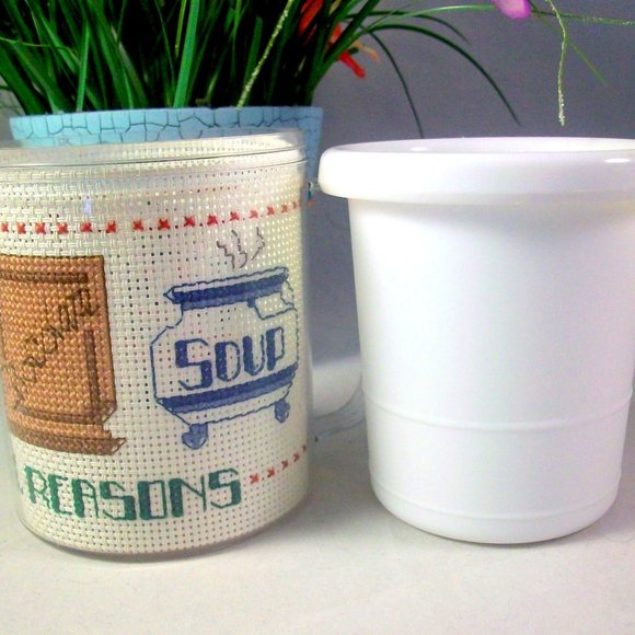 Handmade Cross Stitch Mug Coffee Tea Soup Hot Chocolate - Picture 4 of 4